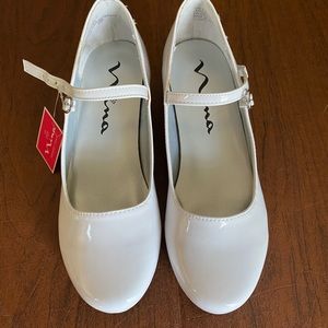 Girls Seeley white patent dress shoes